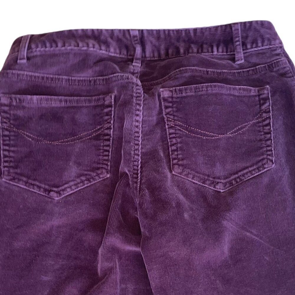 J Jill Burgundy Corduroy Pants Size 2 Slim Straight Leg - Picture 7 of 10